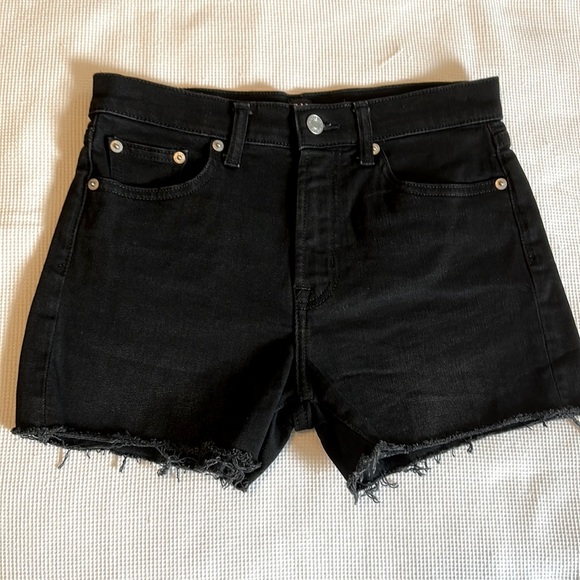 GAP Pants - Gap Woman’s Denim 3” Frayed Shorts Size 25 Black